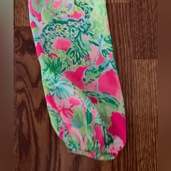Lilly Pulitzer Women's Pink and Green Tensley Top - Picture 9 of 16
